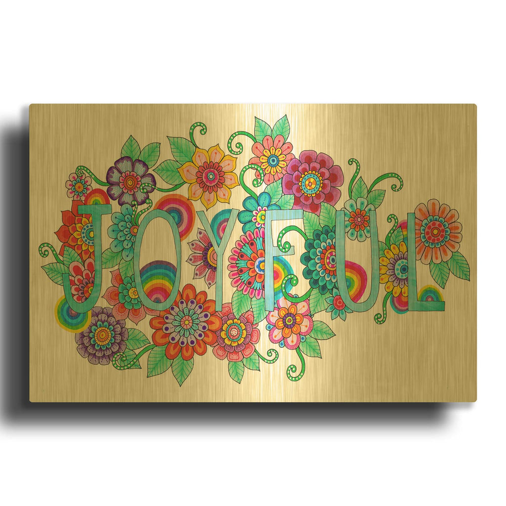 'Joyful' By Hello Angel Gold Metal Wall Art