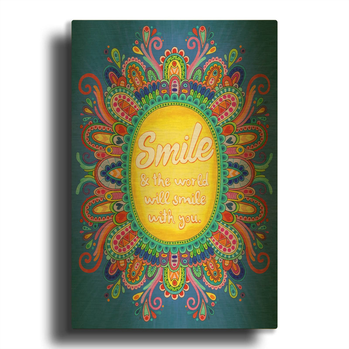 'Smile' By Hello Angel Gold Metal Wall Art