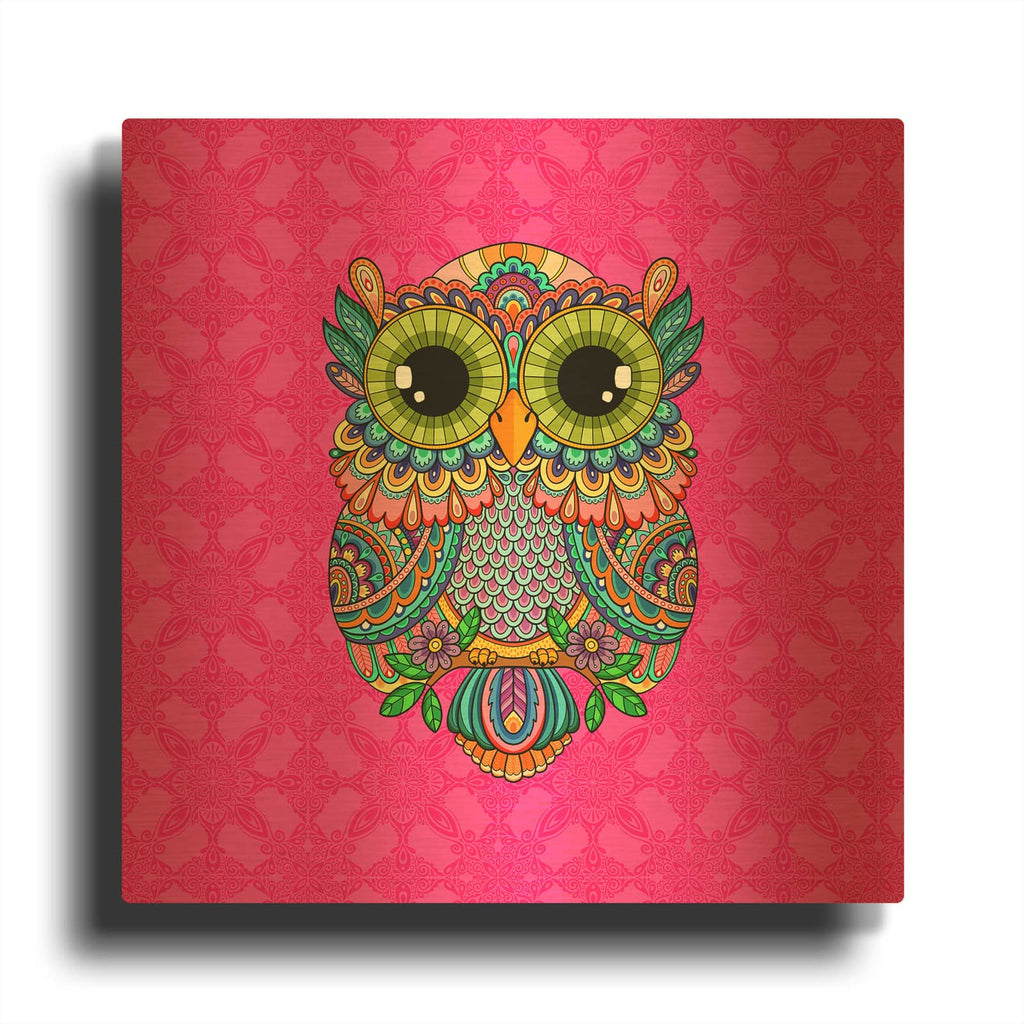 'Cutie Hootie' By Hello Angel Gold Metal Wall Art