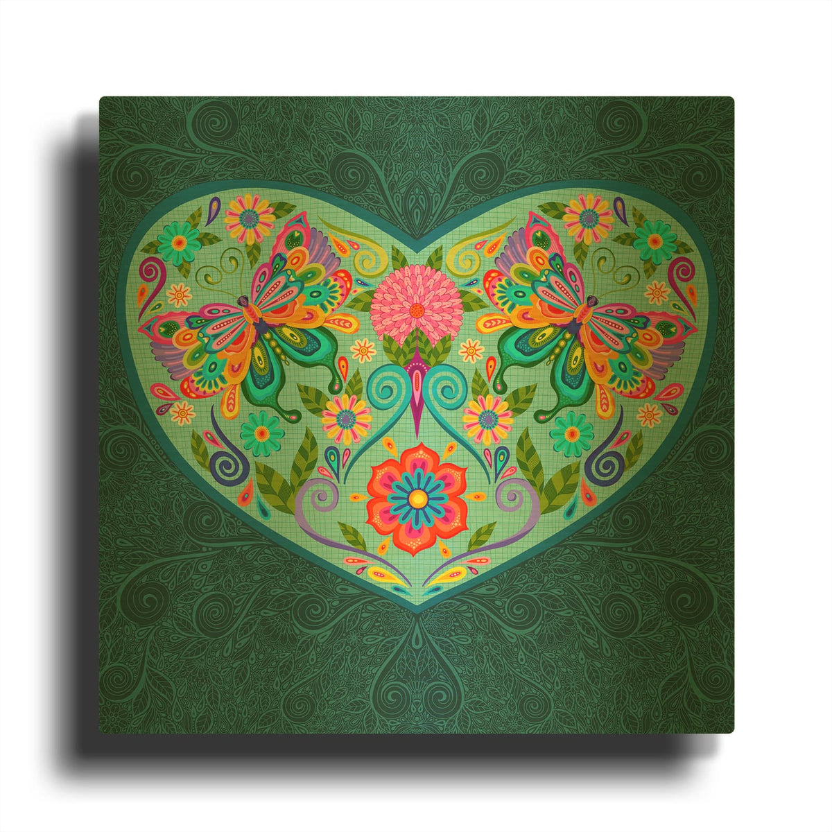'Garden Love' By Hello Angel Gold Metal Wall Art