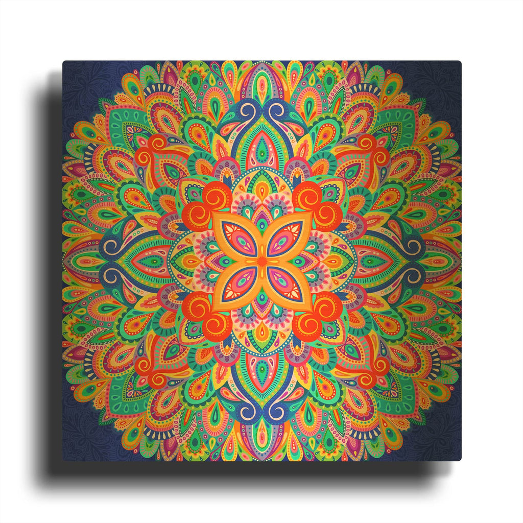'Into The Blue Mandala' By Hello Angel Gold Metal Wall Art
