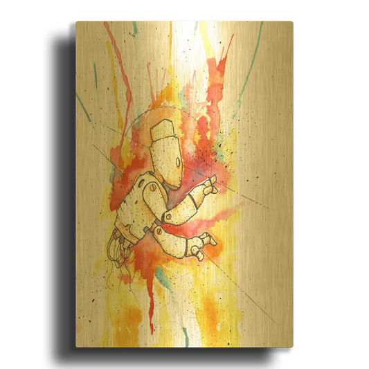'Nimbus Bot' By Craig Snodgrass Gold Metal Wall Art