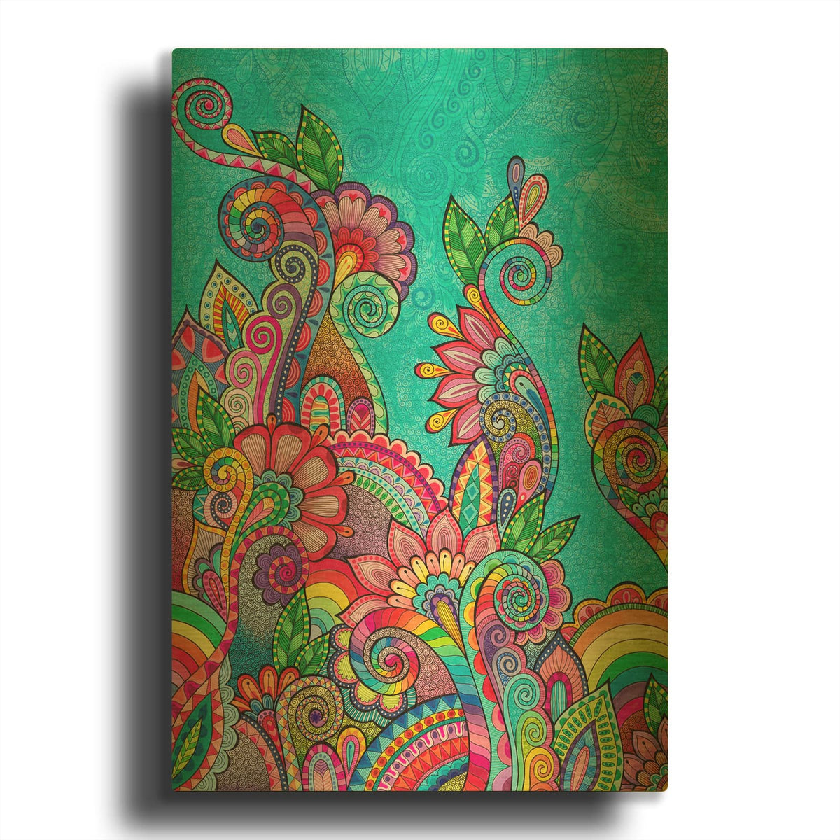 'My Rainbow Garden 2' By Hello Angel Gold Metal Wall Art