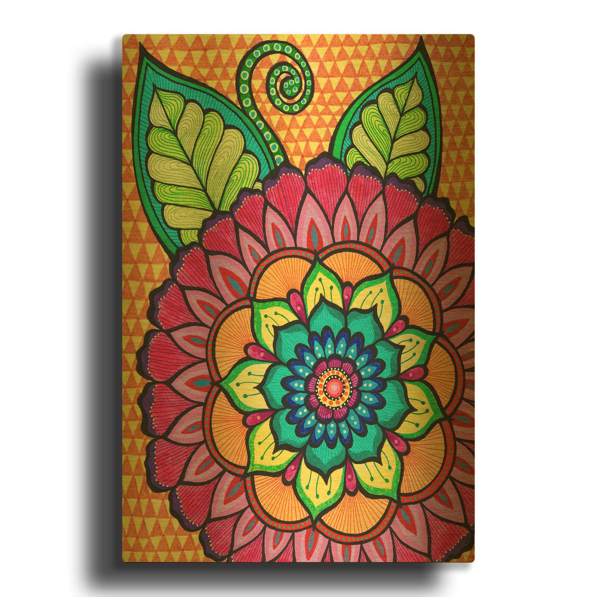 'Bright Bold Blooms 2' By Hello Angel Gold Metal Wall Art