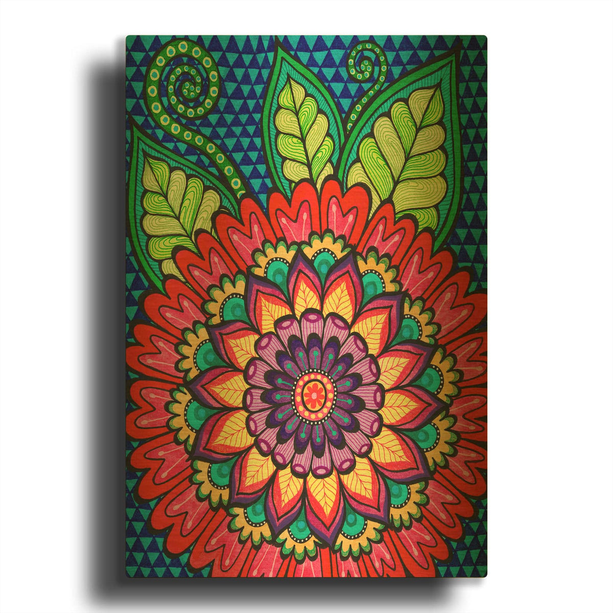 'Bright Bold Blooms 5' By Hello Angel Gold Metal Wall Art