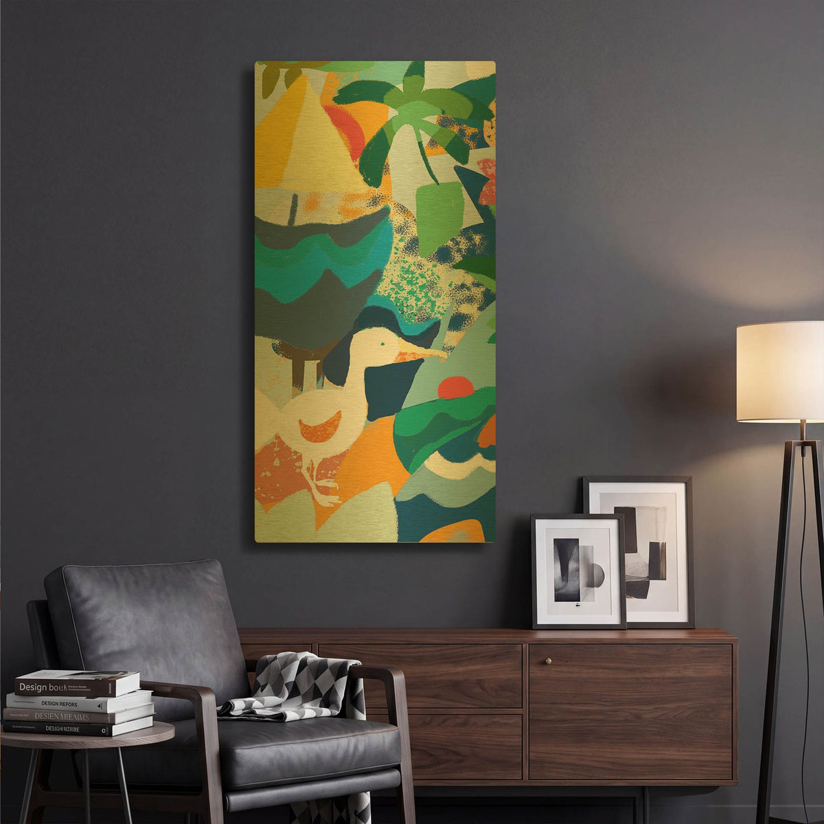 'Tropical World' By Holly McGee Gold Metal Wall Art