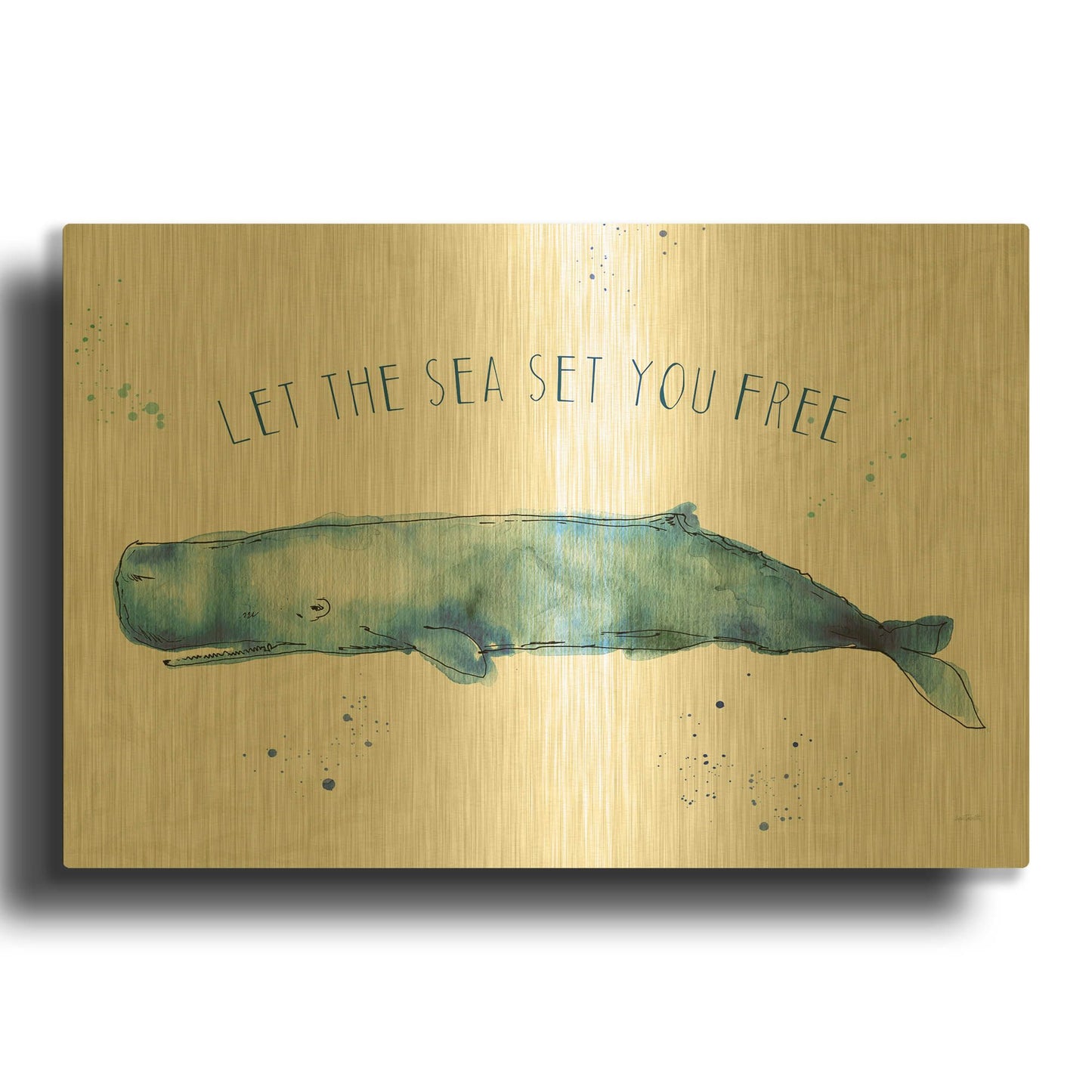 'Deep Sea I' By Anne Tavoletti Gold Metal Wall Art