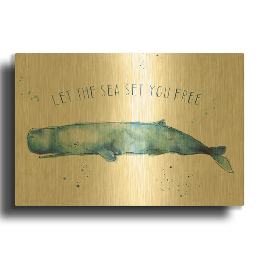 'Deep Sea I' By Anne Tavoletti Gold Metal Wall Art