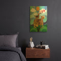 'Cow' By Holly McGee Gold Metal Wall Art