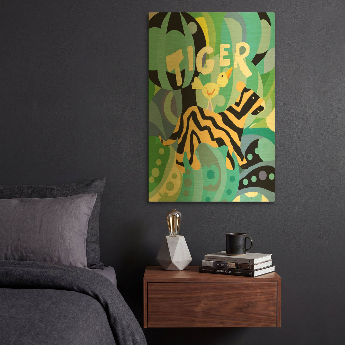 'Tiger' By Holly McGee Gold Metal Wall Art
