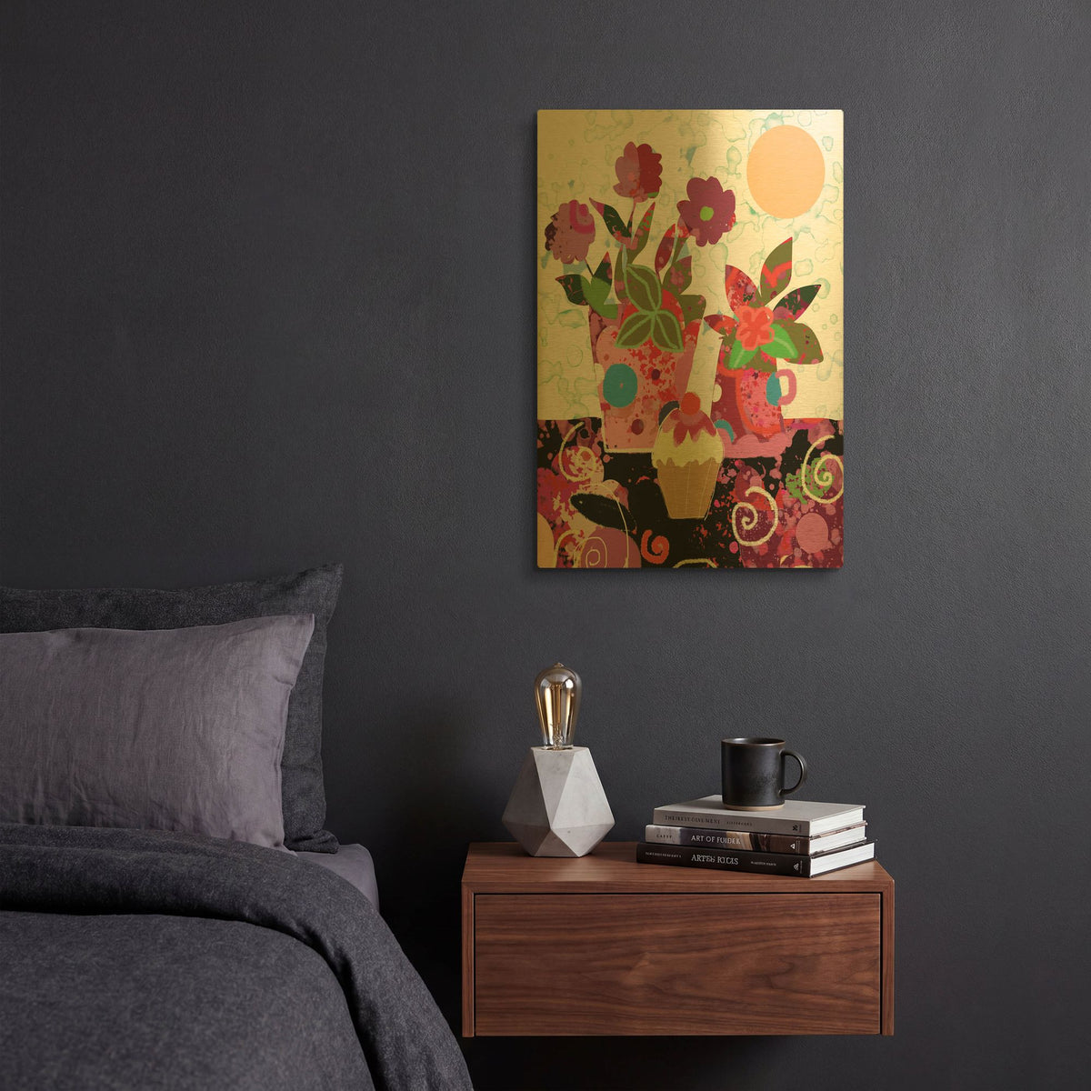 'Cupcake Still Life' By Holly McGee Gold Metal Wall Art