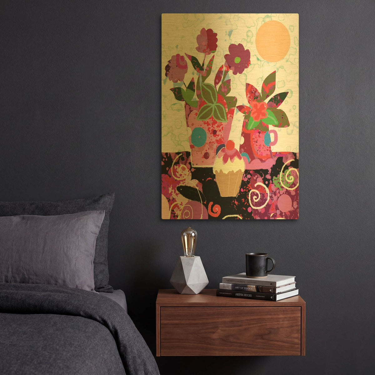 'Cupcake Still Life' By Holly McGee Gold Metal Wall Art