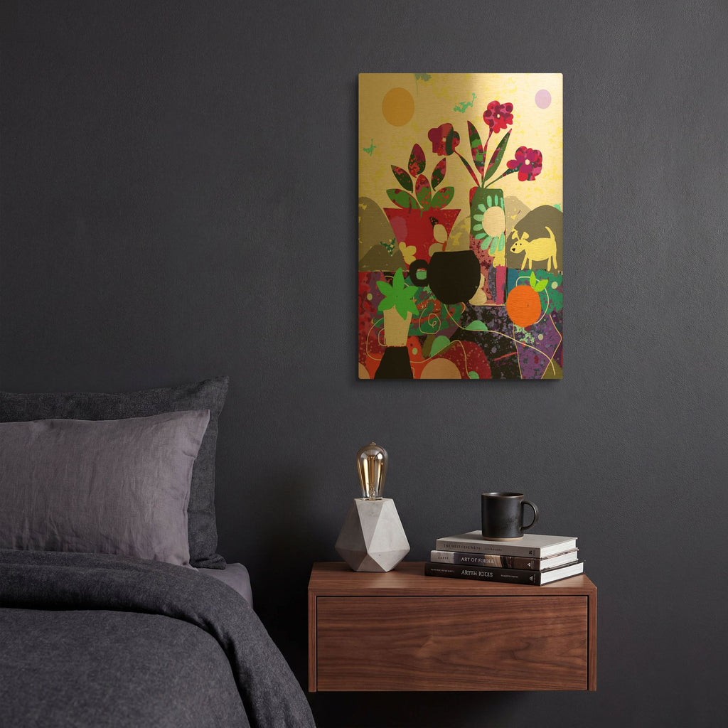 'Mountain Morning' By Holly McGee Gold Metal Wall Art