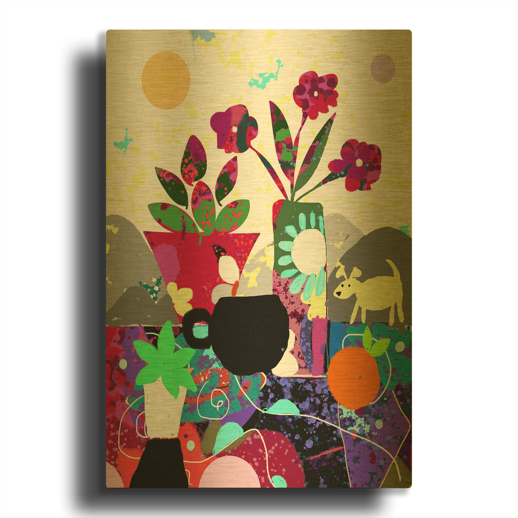 'Mountain Morning' By Holly McGee Gold Metal Wall Art
