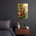 'Smiling Dog Still Life' By Holly McGee Gold Metal Wall Art