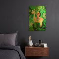 'Llama' By Holly McGee Gold Metal Wall Art
