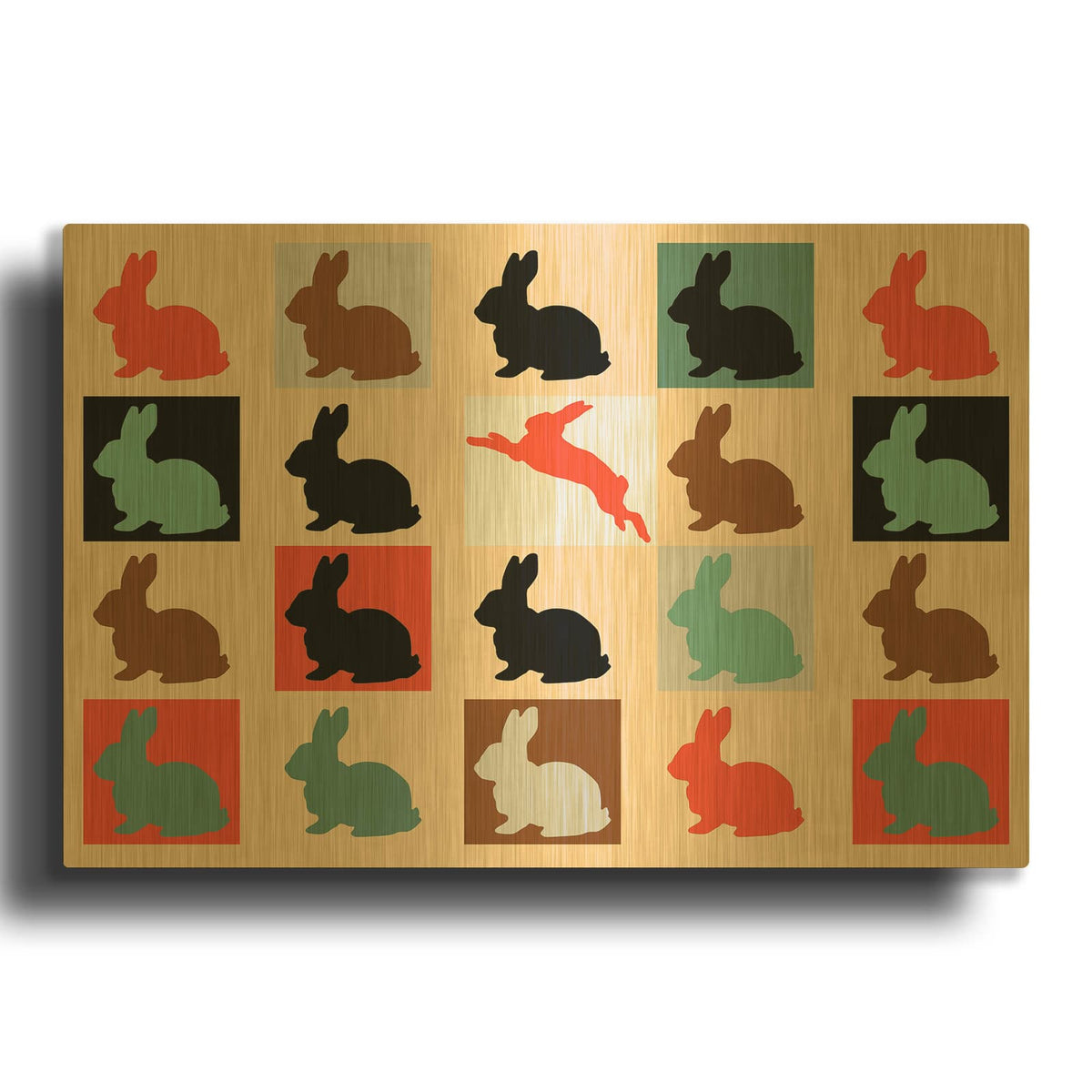 'Colorful Baby' By Mark Ashkenazi Gold Metal Wall Art