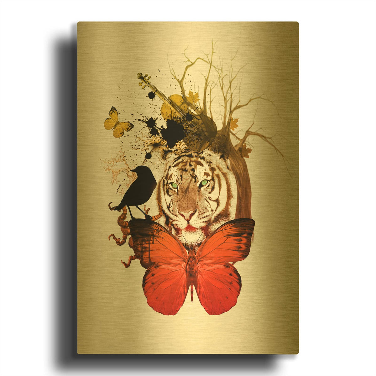 'Don' By Mark Ashkenazi Gold Metal Wall Art