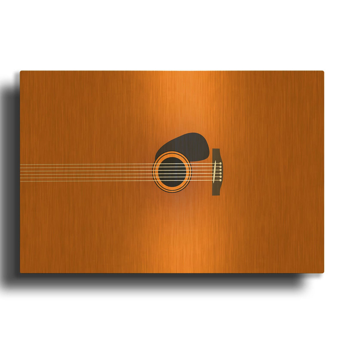 'Guitar Minimal' By Mark Ashkenazi Gold Metal Wall Art