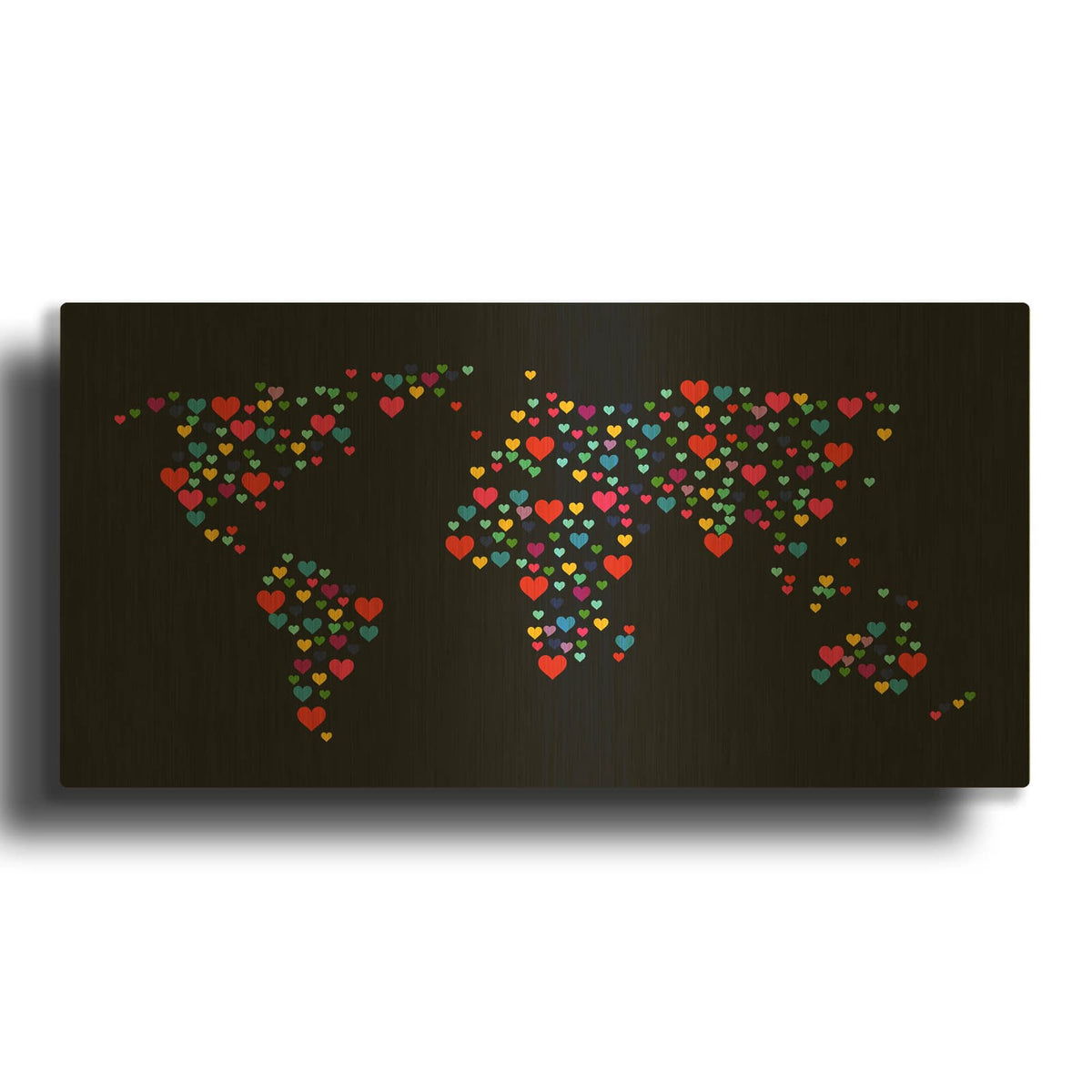 'Heart Map' By Mark Ashkenazi Gold Metal Wall Art