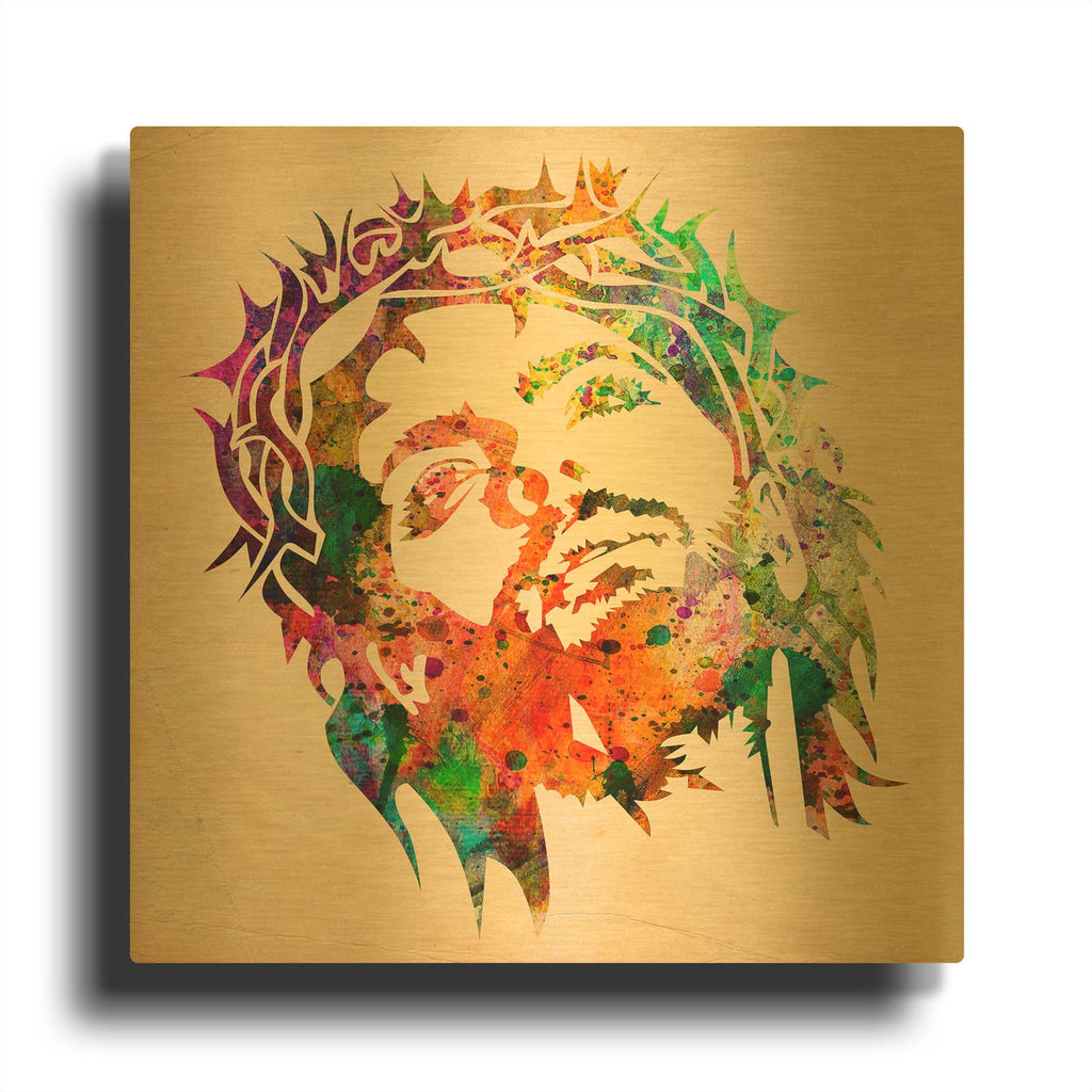 'Ju 3' By Mark Ashkenazi Gold Metal Wall Art