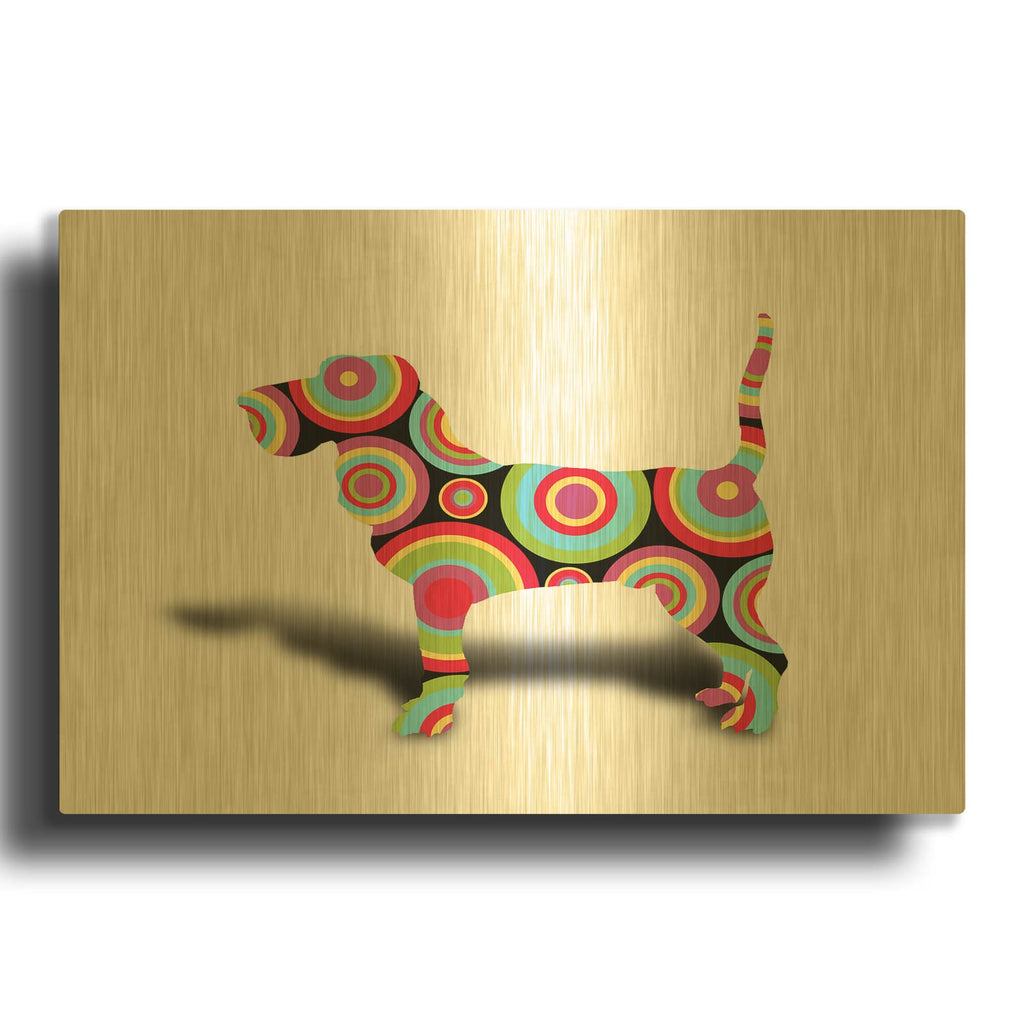 'Dog Day' By Mark Ashkenazi Gold Metal Wall Art