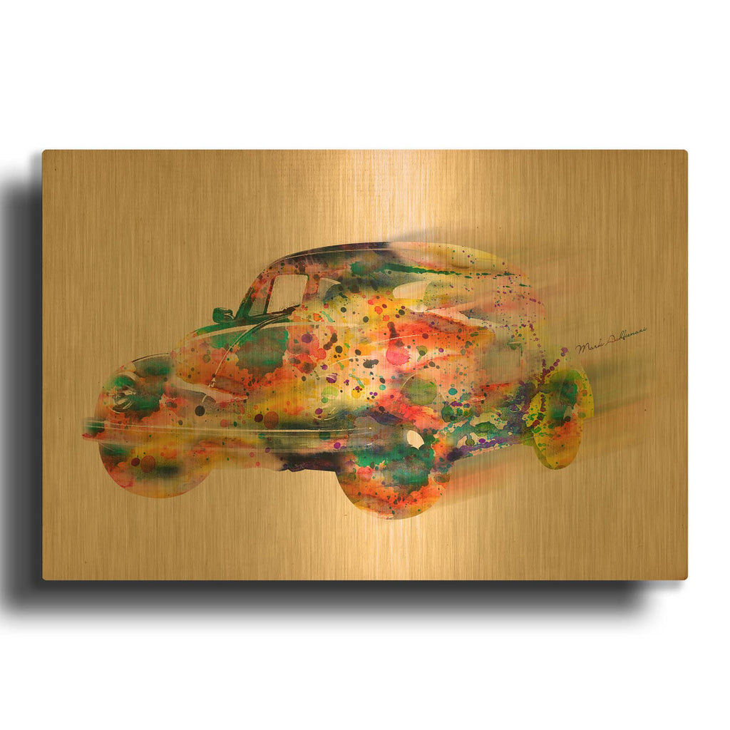 'Wallpaper 8' By Mark Ashkenazi Gold Metal Wall Art