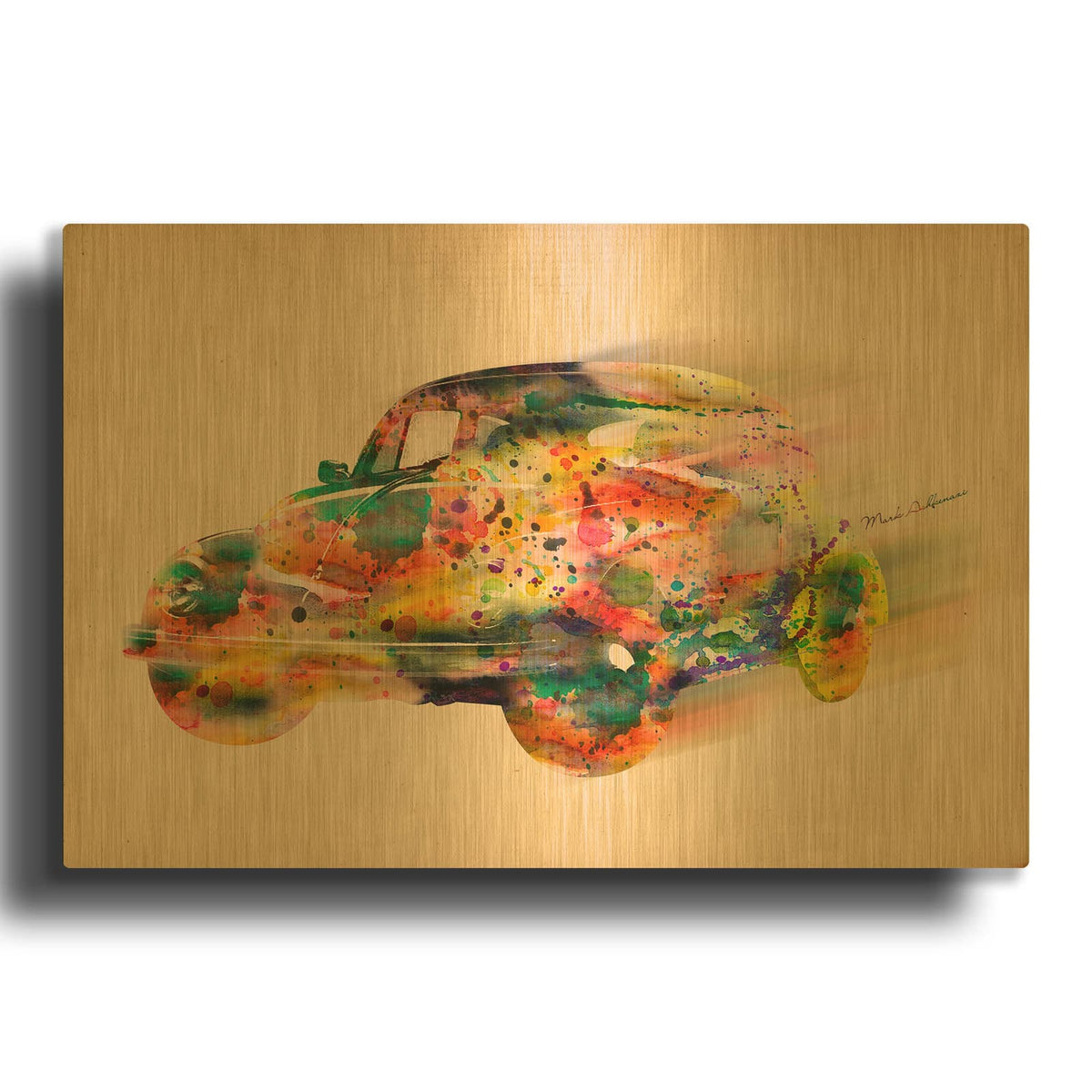 'Wallpaper 8' By Mark Ashkenazi Gold Metal Wall Art