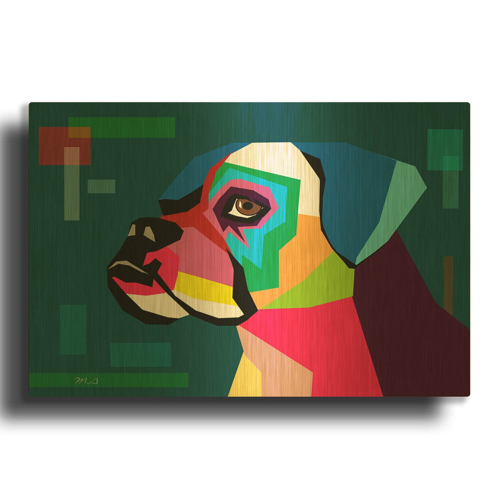 'Boxer' By Mark Ashkenazi Gold Metal Wall Art