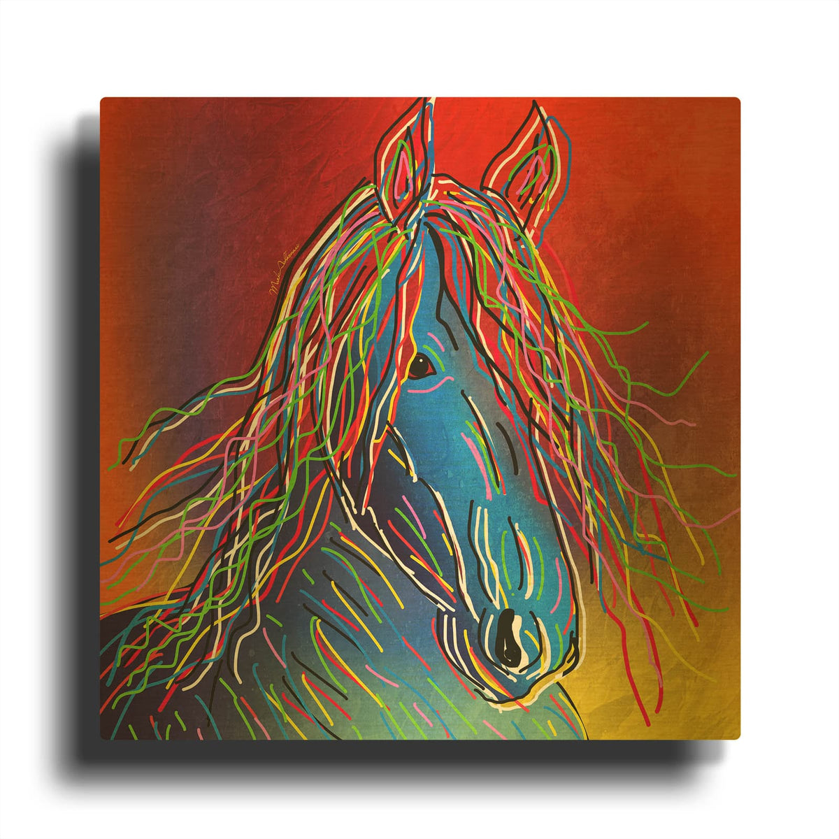 'New' By Mark Ashkenazi Gold Metal Wall Art