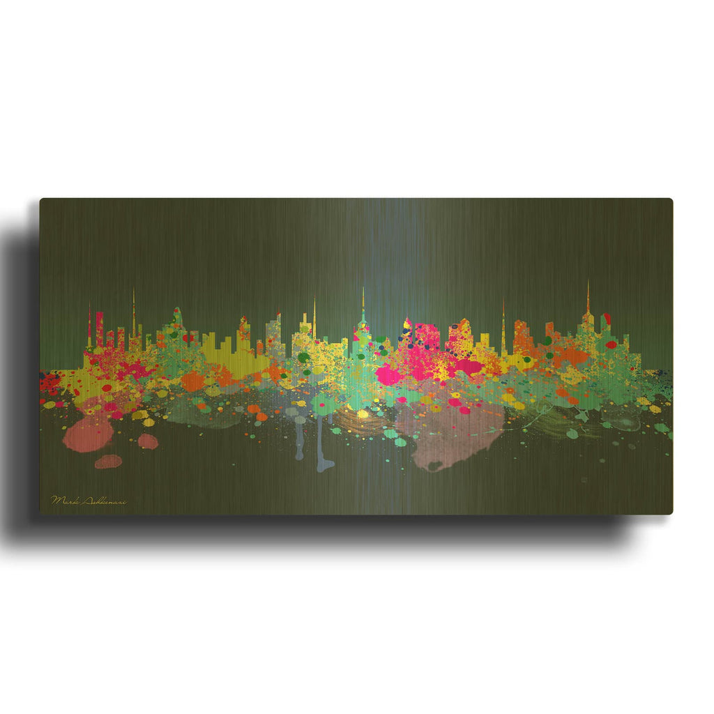 'The Big 1' By Mark Ashkenazi Gold Metal Wall Art