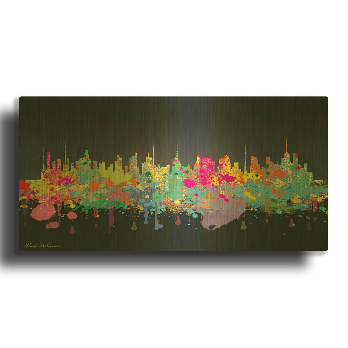 'The Big 2' By Mark Ashkenazi Gold Metal Wall Art