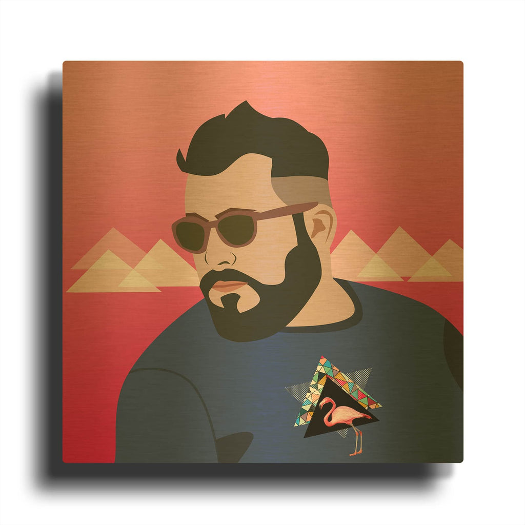 'Cute' By Mark Ashkenazi Gold Metal Wall Art