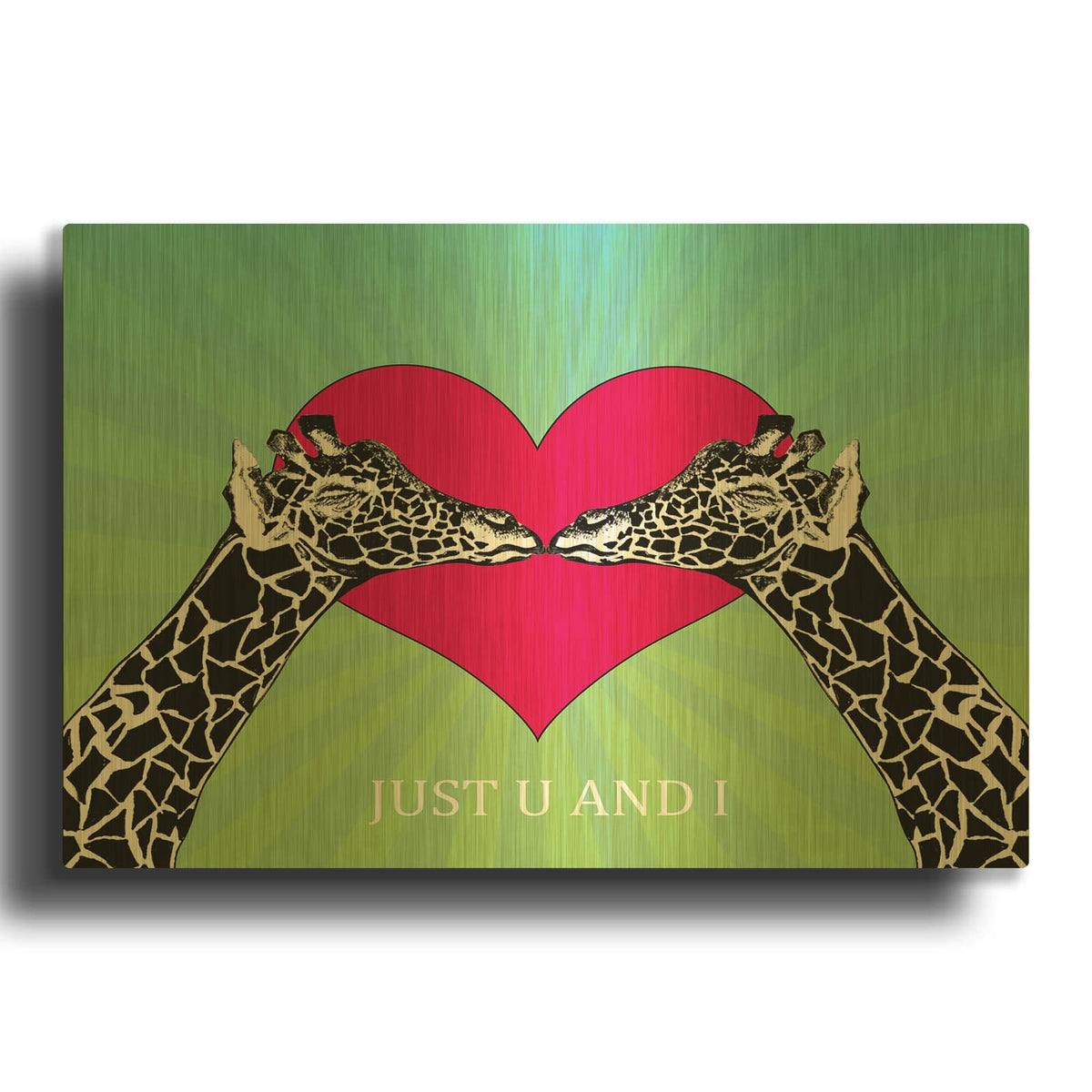 'Love Art' By Mark Ashkenazi Gold Metal Wall Art