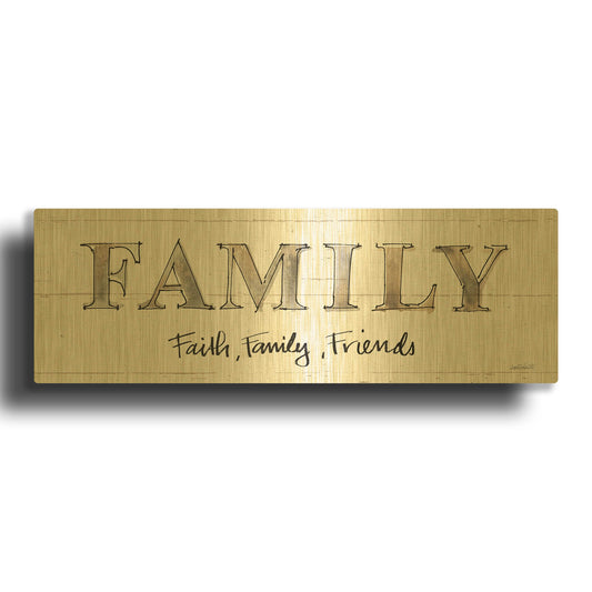 'Farm Memories VII Friends' By Anne Tavoletti Gold Metal Wall Art