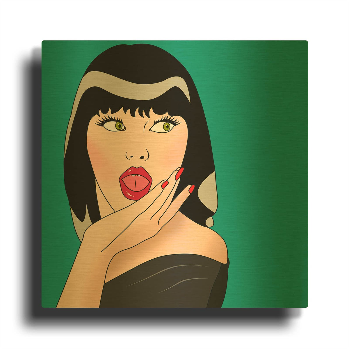 'What' By Mark Ashkenazi Gold Metal Wall Art