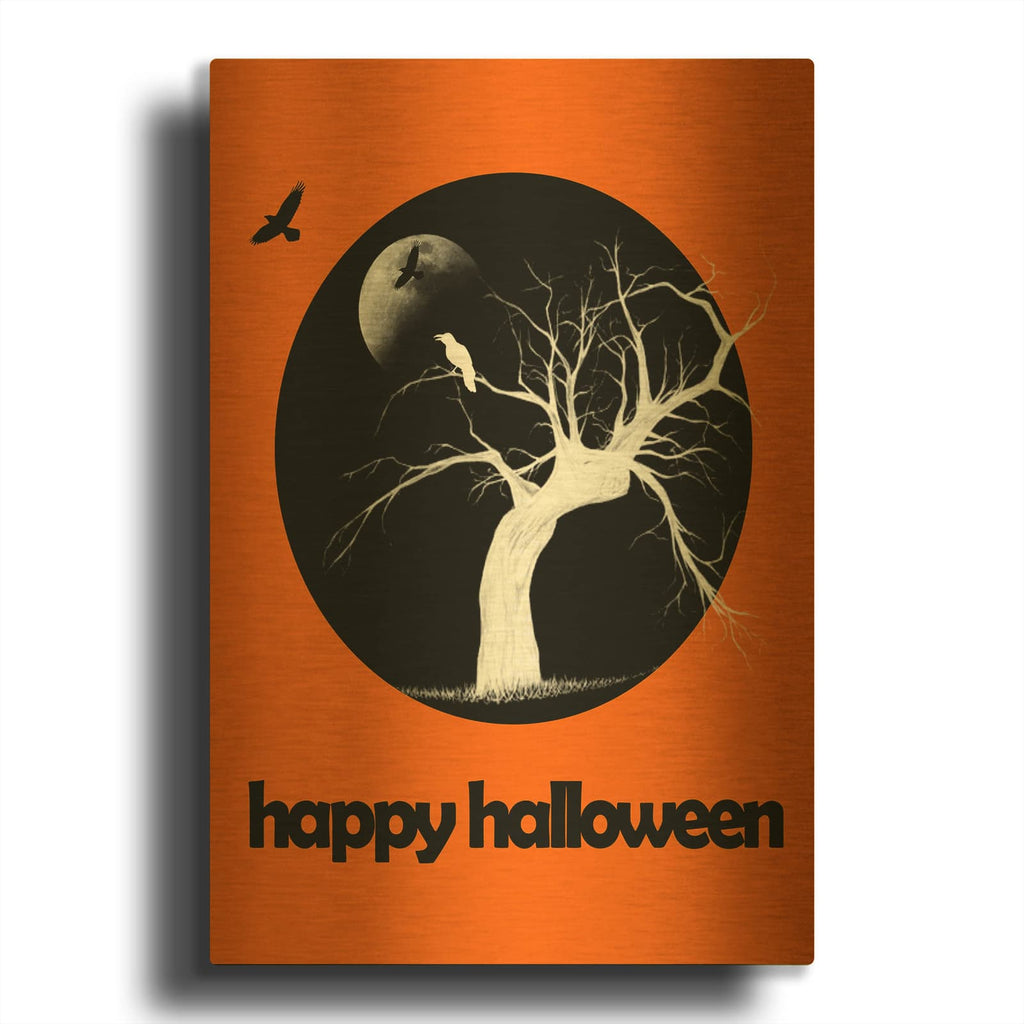 'Happy Halloween' By Mark Ashkenazi Gold Metal Wall Art