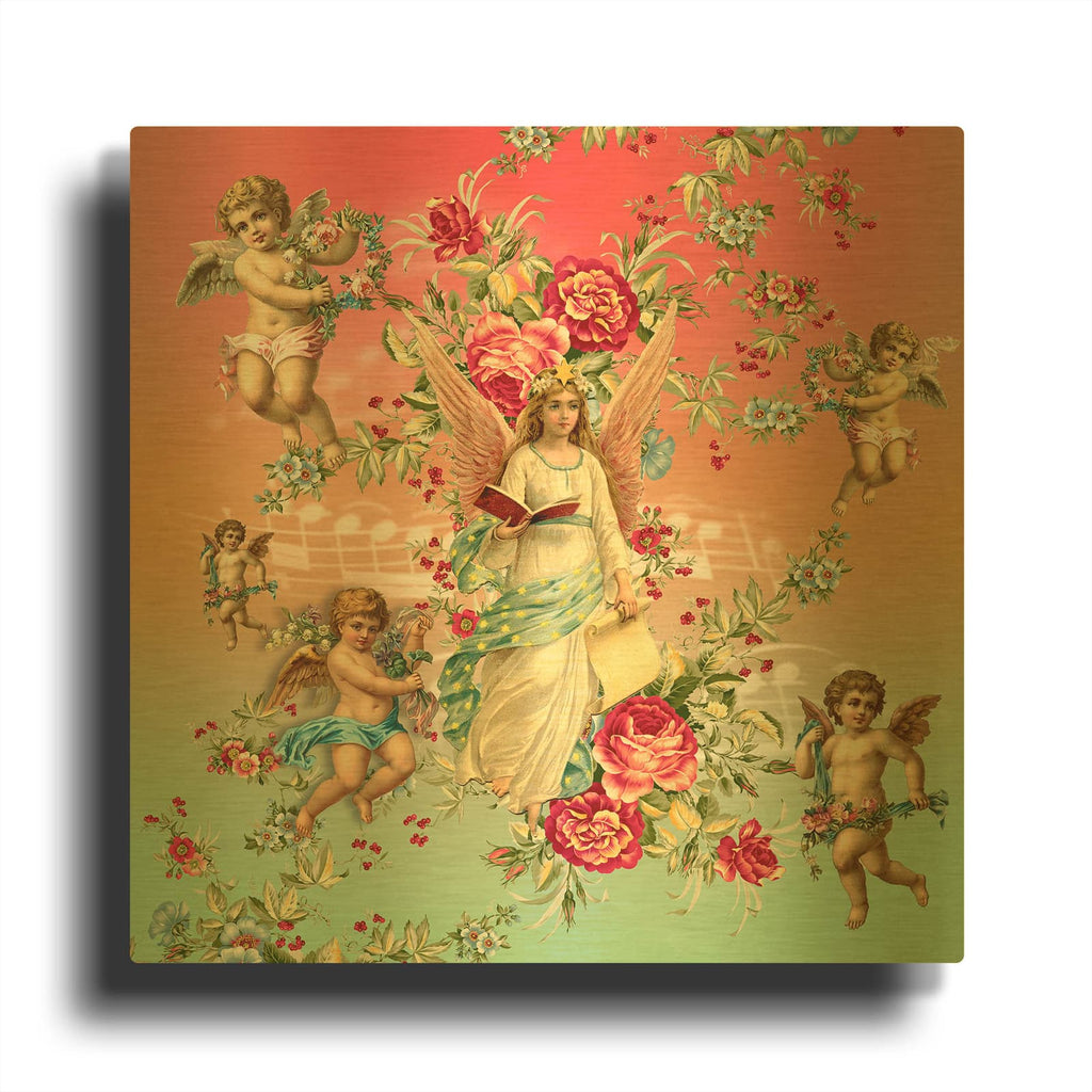 'Roses 3' By Mark Ashkenazi Gold Metal Wall Art