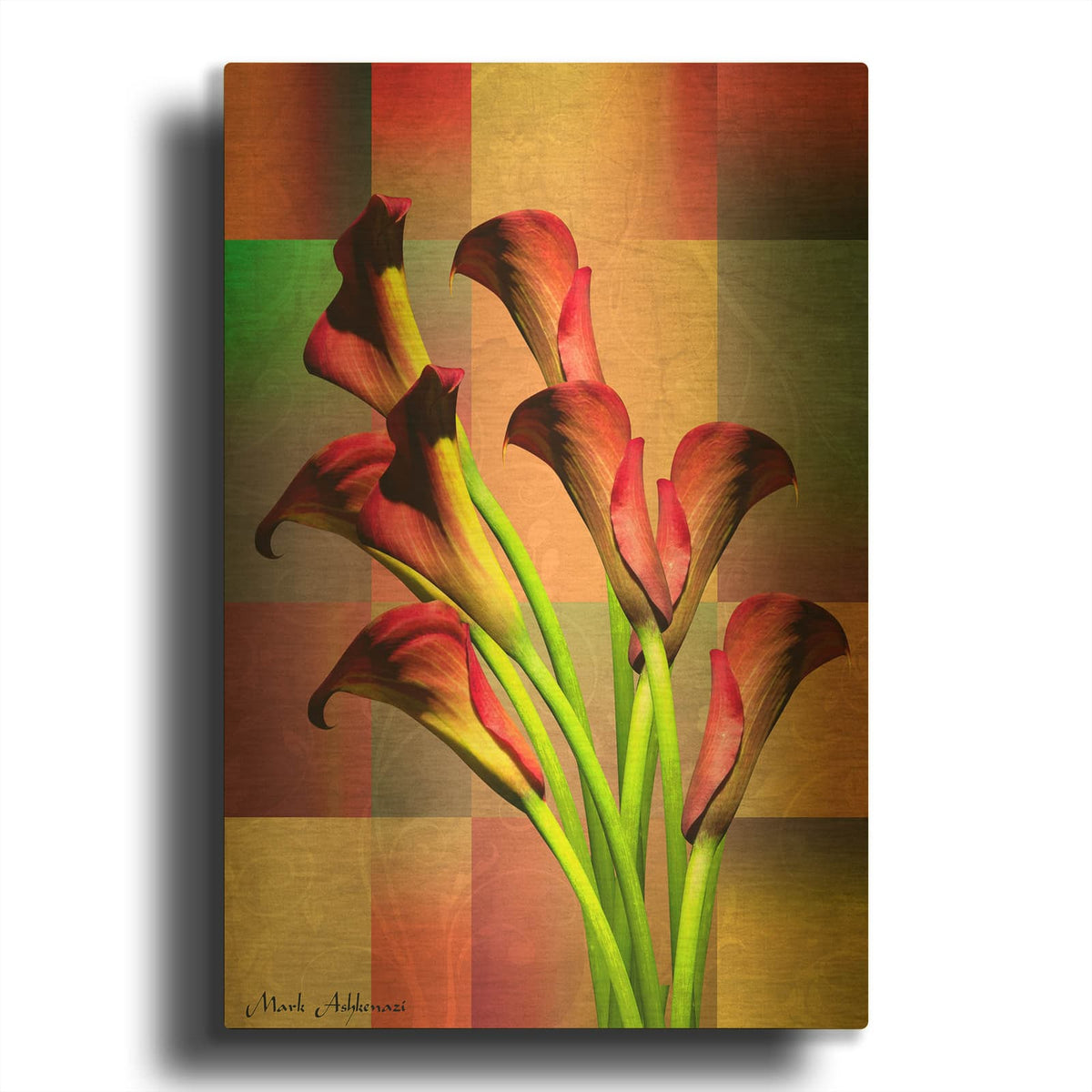 'Bbb 3' By Mark Ashkenazi Gold Metal Wall Art