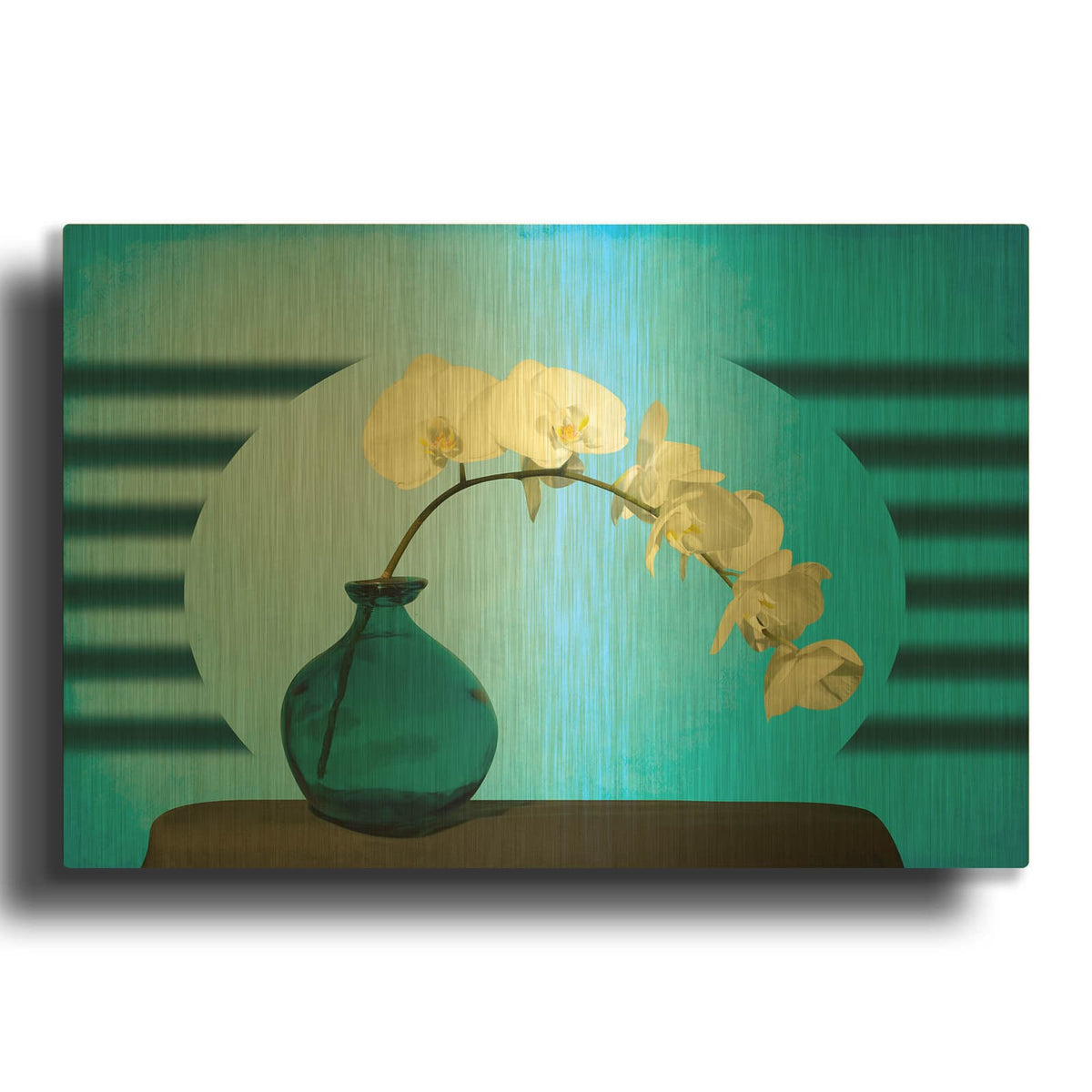 'Orcidea' By Mark Ashkenazi Gold Metal Wall Art