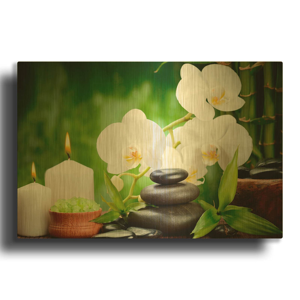 'Spa' By Mark Ashkenazi Gold Metal Wall Art