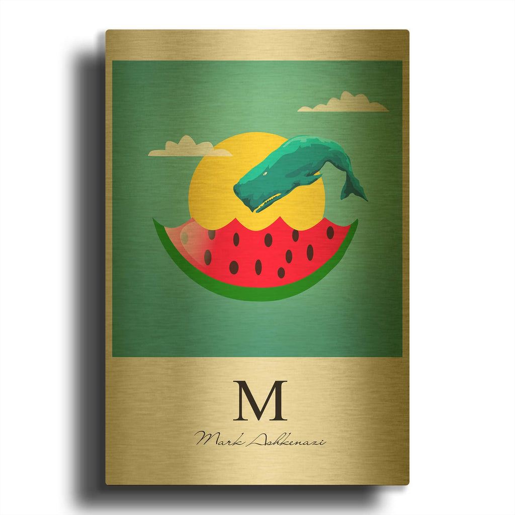 'Watermelon 2' By Mark Ashkenazi Gold Metal Wall Art