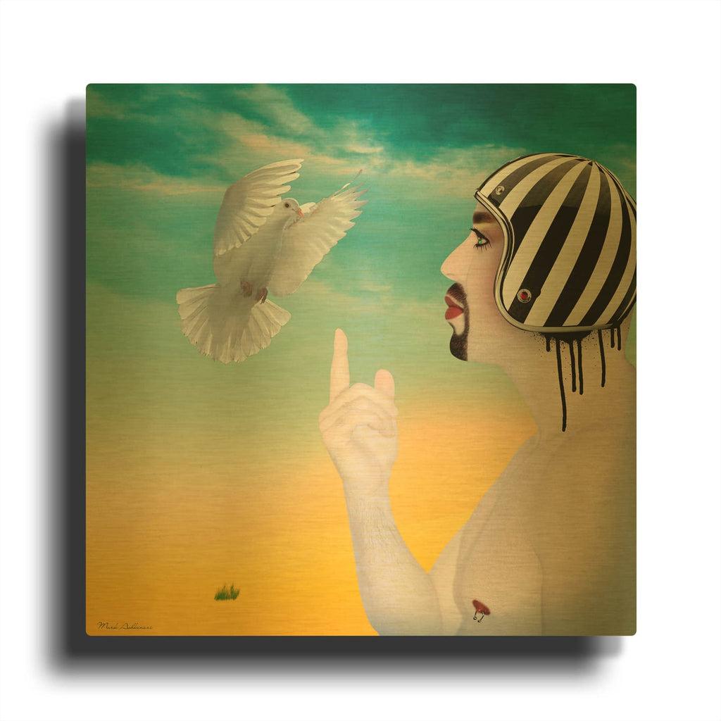 'Amir' By Mark Ashkenazi Gold Metal Wall Art