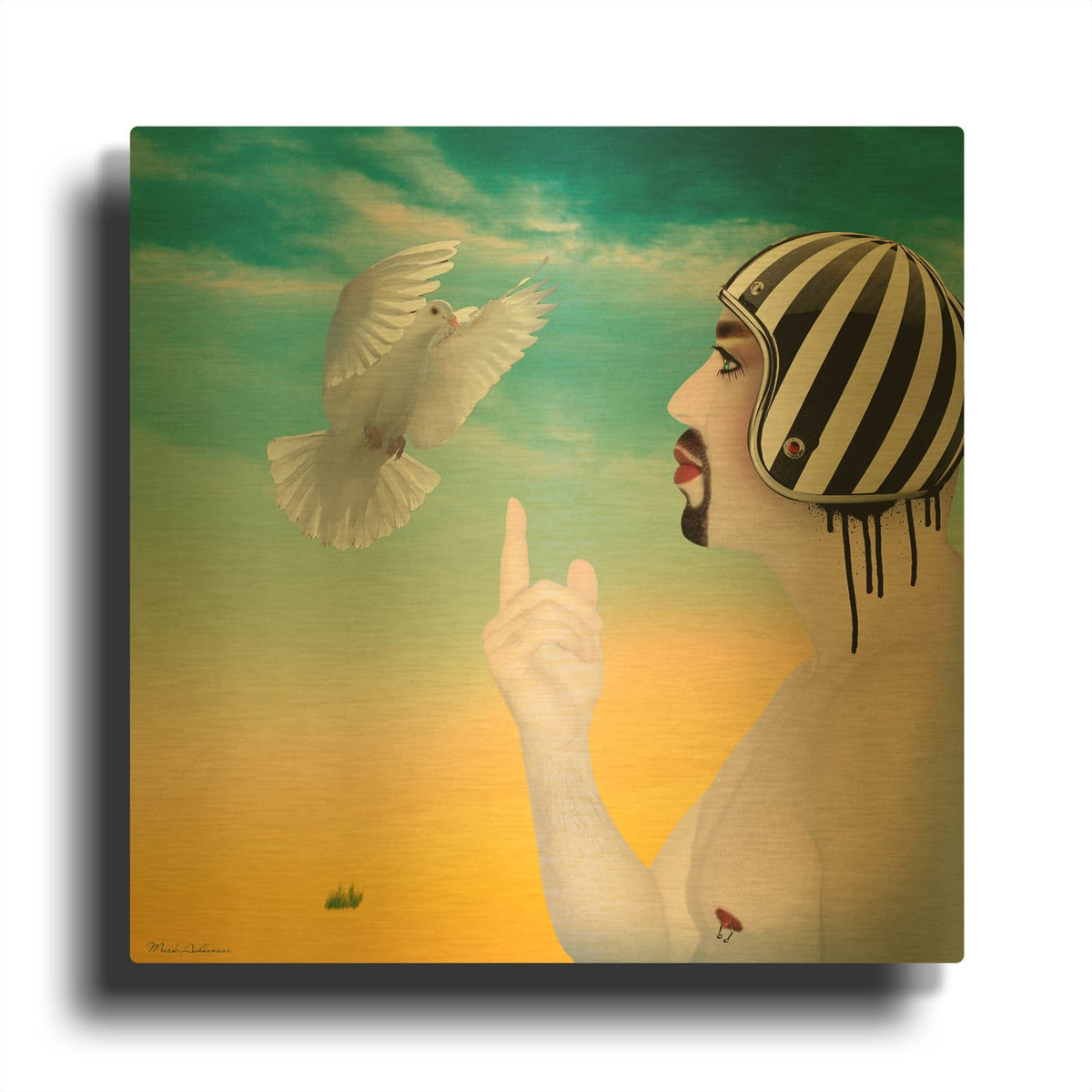'Amir' By Mark Ashkenazi Gold Metal Wall Art