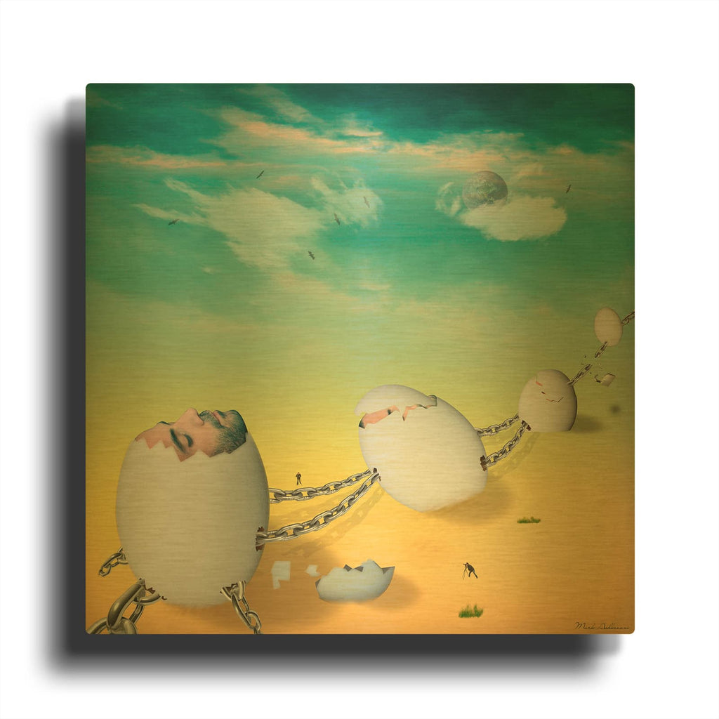 'Deser' By Mark Ashkenazi Gold Metal Wall Art