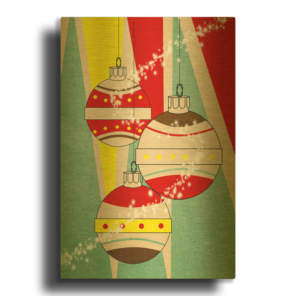 'Vintage Xmas' By Mark Ashkenazi Gold Metal Wall Art