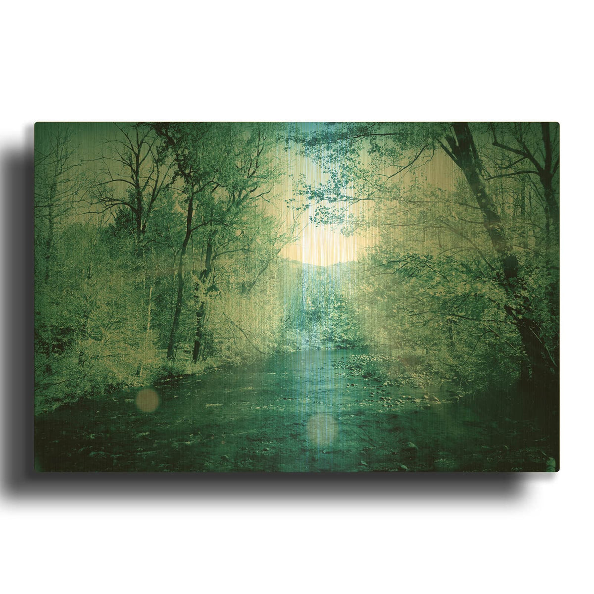 'Deep Forest' By Mark Ashkenazi Gold Metal Wall Art