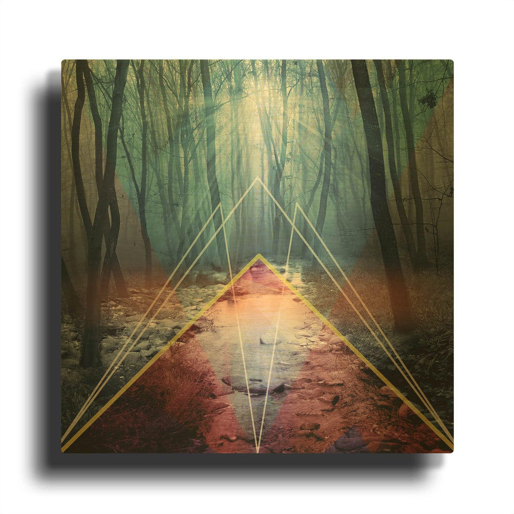 'Forest Mount' By Mark Ashkenazi Gold Metal Wall Art