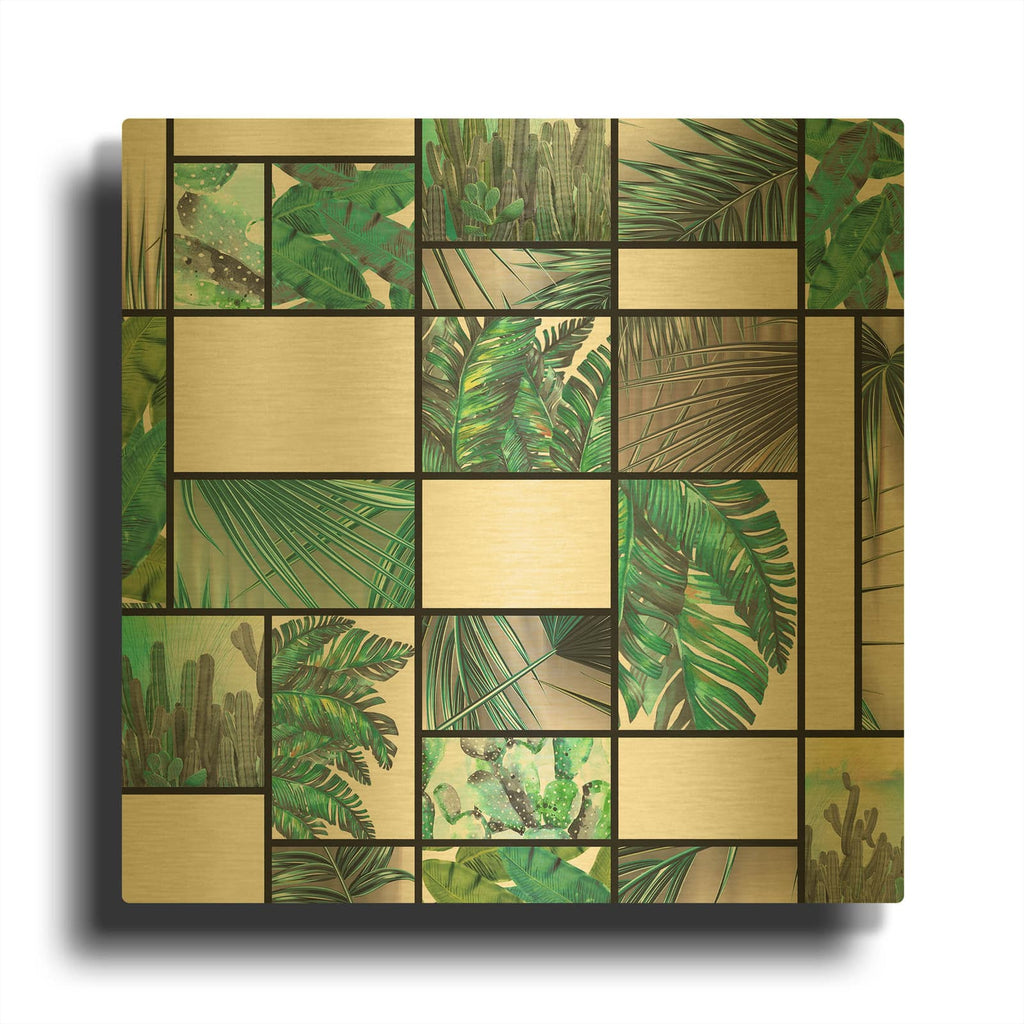 'Cool Tropic' By Mark Ashkenazi Gold Metal Wall Art