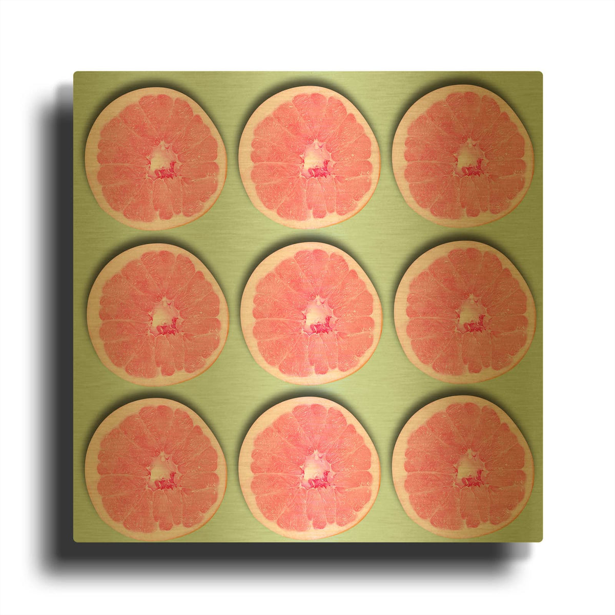 'Grapefruit' By Mark Ashkenazi Gold Metal Wall Art